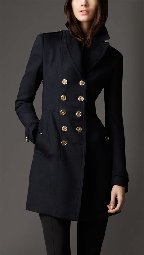 burberry navy stroller wool coat|burberry wool coats for women.